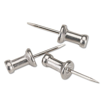 GEM® Aluminum Head Push Pins, Aluminum, Silver, 1-2", 100-box freeshipping - TVN Wholesale